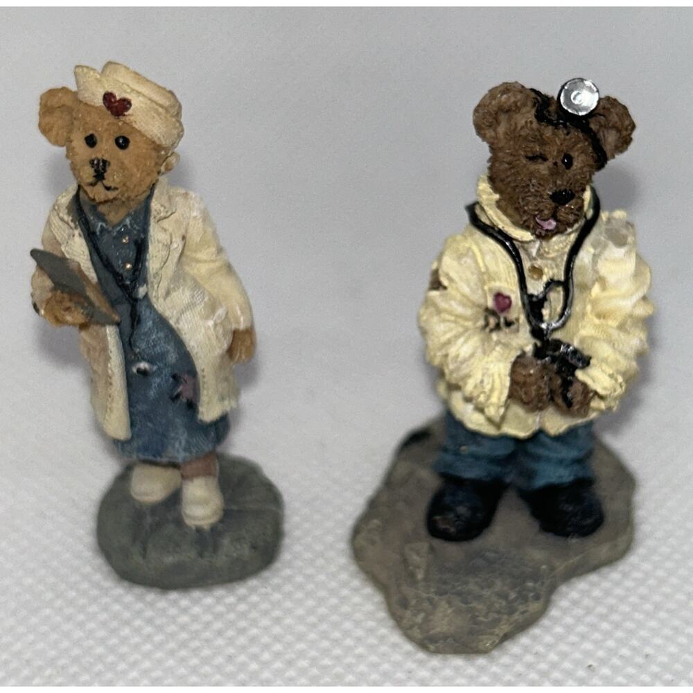 LOT 2 Small Mini Boyds Bears Figurines - 2000